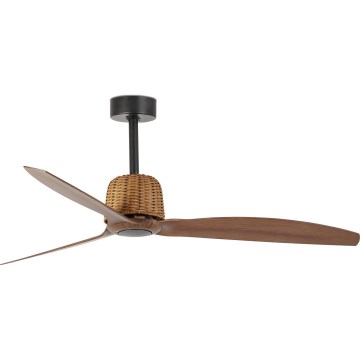 FARO 33435 - Griestu ventilators WEAVER M diametrs 128 cm brūns/melns + ar tālvadības pulti