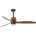 FARO 33435WT1N - LED aptumšojams griestu ventilators WEAVER M LED/16W/230V Ø 128 cm brūns/melns Wi-Fi Tuya + tālvadība