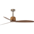 FARO 33436WT - Griestu ventilators WEAVER M Ø 128 cm brūns/misiņš Wi‑Fi Tuya + tālvadība