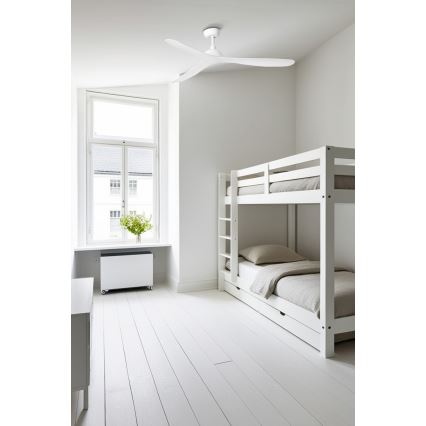 FARO 33446WT - Griestu ventilators GOTLAND L balta d. 132 cm Wi-Fi Tuya + tālvadības pults