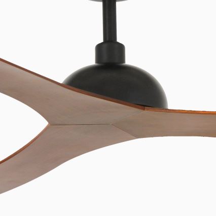 FARO 33447WT - Griestu ventilators GOTLAND L brūna/melna d. 132 cm Wi-Fi Tuya + tālvadības pults