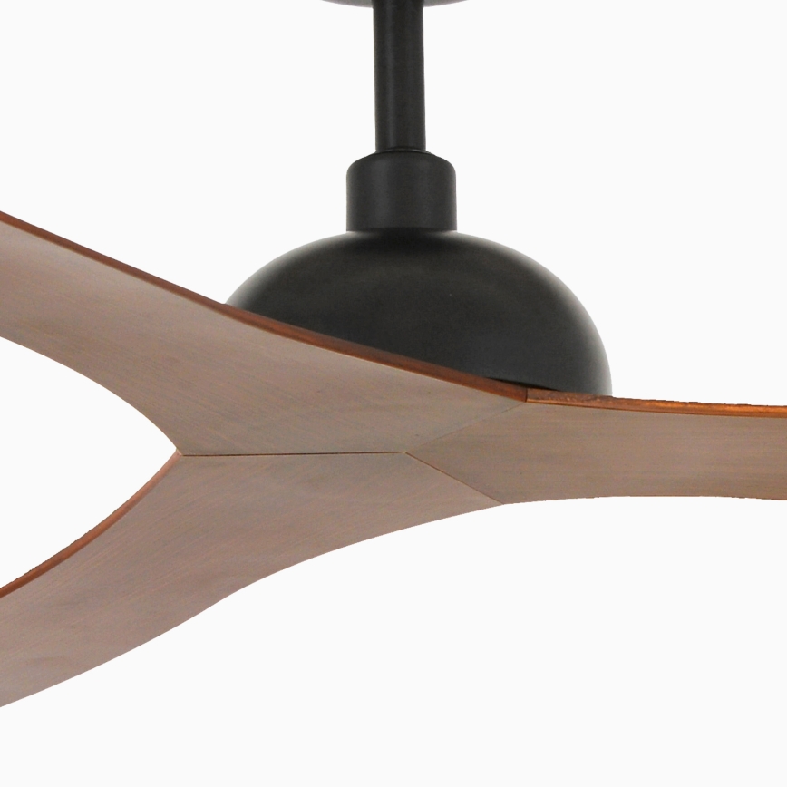 FARO 33447WT - Griestu ventilators GOTLAND L brūna/melna d. 132 cm Wi-Fi Tuya + tālvadības pults