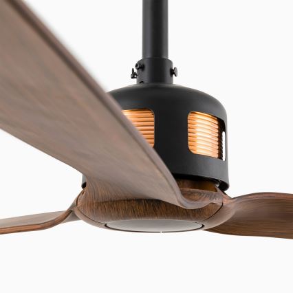 FARO 33451WT - Griestu ventilators COPPER FAN M Ø 128 cm brūns/melns Wi‑Fi Tuya + tālvadība