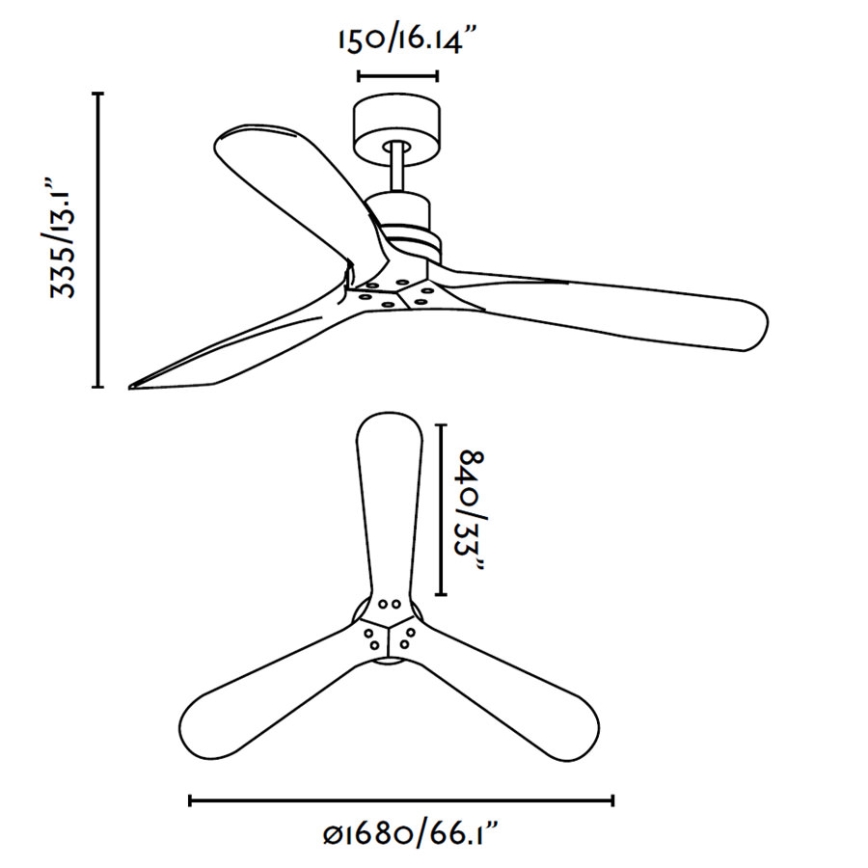 FARO 33464 - Griestu ventilators LANTAU