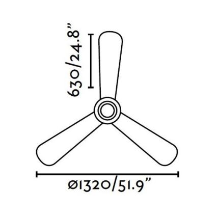 FARO 33472N - Griestu ventilators NIAS matēts hroms/brūna d. 132 cm + tālvadības pults