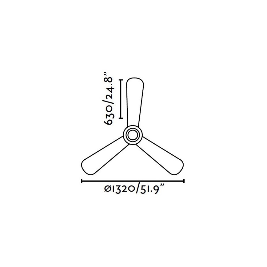 FARO 33472N - Griestu ventilators NIAS matēts hroms/brūna d. 132 cm + tālvadības pults
