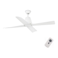FARO 33480 - Griestu ventilators TYPHOON IP44 d. 130 cm balta + tālvadības pults