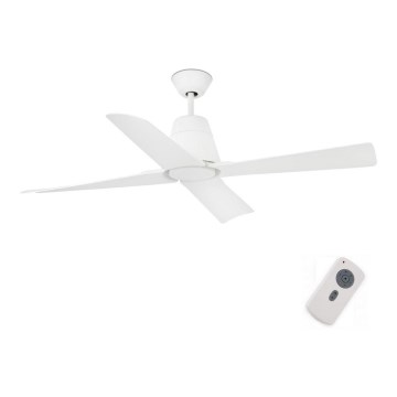 FARO 33480 - Griestu ventilators TYPHOON IP44 d. 130 cm balta + tālvadības pults