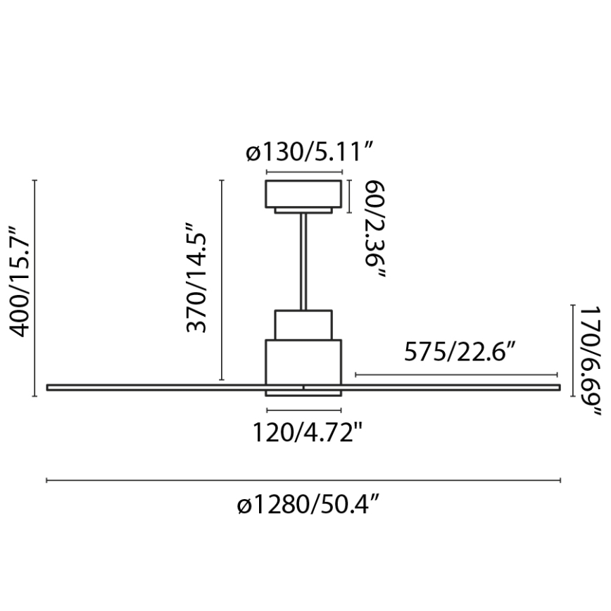 FARO 33487WP - Griestu ventilators NASSAU M balts d. 128 cm SMART + tālvadības pults