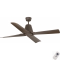 FARO 33490 - Griestu ventilators TYPHOON IP44 brūna + tālvadības pults