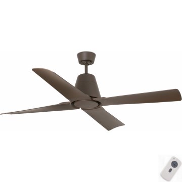 FARO 33490 - Griestu ventilators TYPHOON IP44 brūna + tālvadības pults