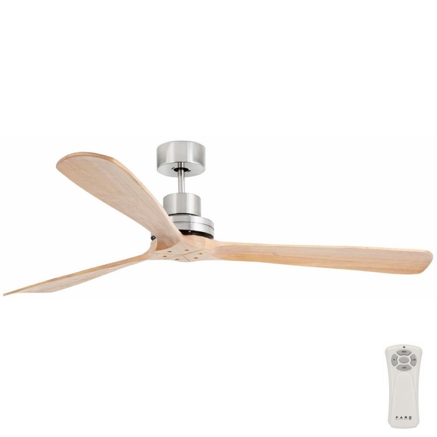 FARO 33504DC - Griestu ventilators LANTAU XL koks/matēts hroms d. 168 cm + tālvadības pults