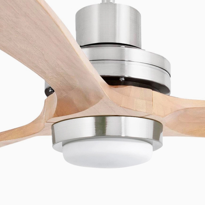 FARO 33505DC - LED Griestu ventilators LANTAU XL LED/15W/230V koks/matēts hroms d. 168 cm + tālvadības pults