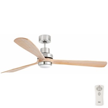 FARO 33505DC - LED Griestu ventilators LANTAU XL LED/15W/230V koks/matēts hroms d. 168 cm + tālvadības pults