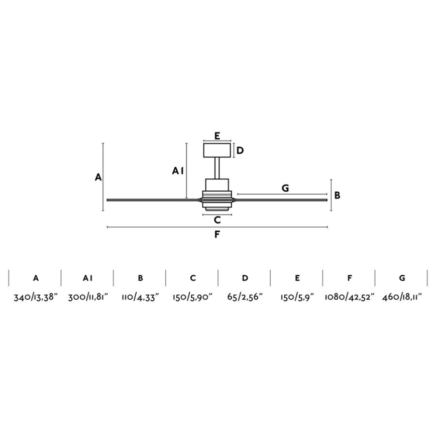 FARO 33508DC - Griestu ventilators MINI LANTAU matēts hroms/brūna d. 108 cm + tālvadības pults