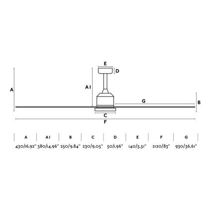 FARO 33512 - Griestu ventilators CIES balta + tālvadības pults