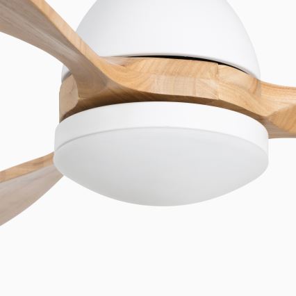 FARO 33524WP - LED Griestu ventilators POROS L LED/19W/230V koks/balta d. 132 cm SMART + tālvadības pults