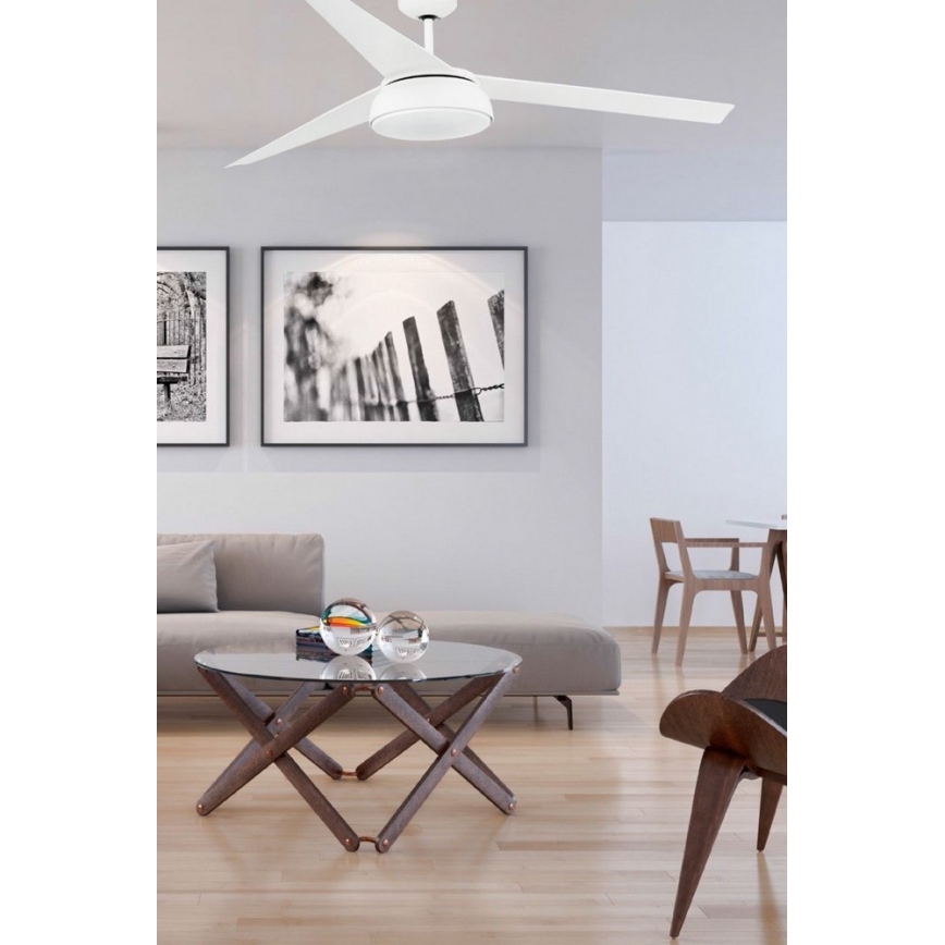 FARO 33549 - LED Aptumšojams griestu ventilators VULCANO LED/25W/230V balts d. 152 cm + tālvadības pults
