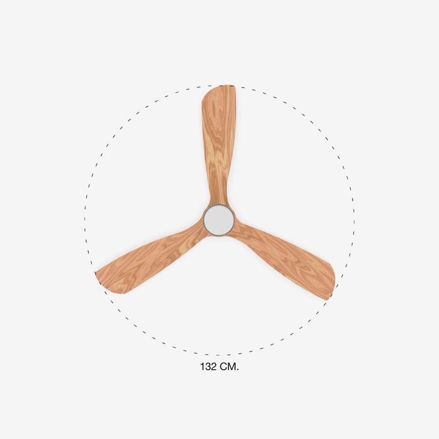 FARO 33560DC - LED griestu ventilators LANTAU LED/15W/230V koks/ hroms Ø 132 cm + tālvadība