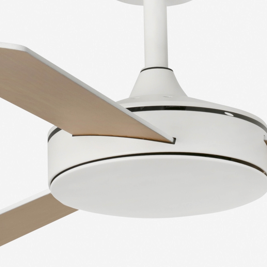 FARO 33603DC - Griestu ventilators MINI MALLORCA S brūna/balta d. 106 cm + tālvadības pults