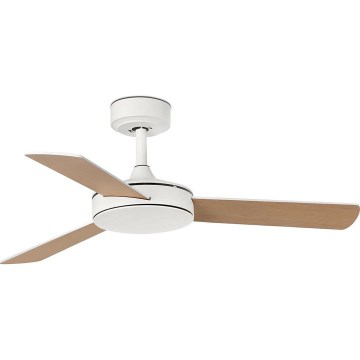 FARO 33603DCWT - Griestu ventilators MINI MALLORCA S brūna/balta d. 106 cm Wi-Fi Tuya + tālvadības pults