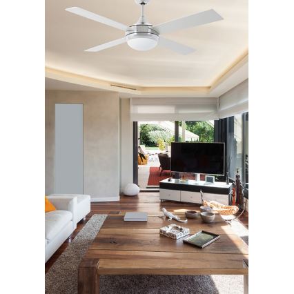 FARO 33701 - Griestu ventilators ICARIA ar tālvadības pulti 2xE27/20W/230V pelēka d. 132 cm + tālvadības pults