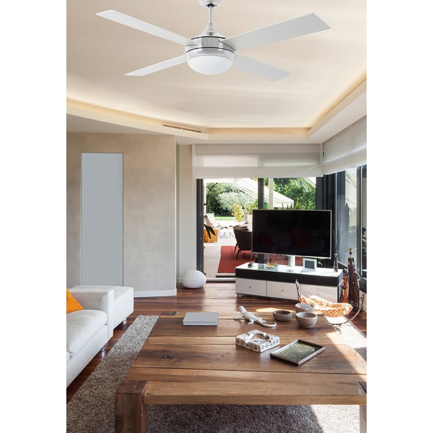 FARO 33701 - Griestu ventilators ICARIA ar tālvadības pulti 2xE27/20W/230V pelēka d. 132 cm + tālvadības pults