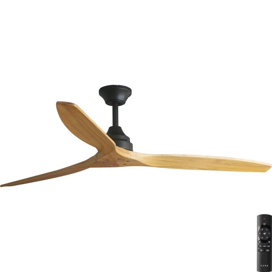 FARO 33718DC- Griestu ventilators ALO L koks/melna d. 152 cm + tālvadības pults