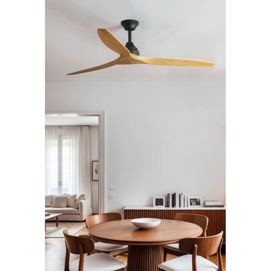 FARO 33718DC- Griestu ventilators ALO L koks/melna d. 152 cm + tālvadības pults