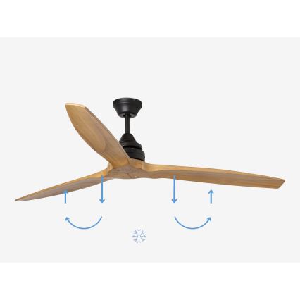 FARO 33718DC- Griestu ventilators ALO L koks/melna d. 152 cm + tālvadības pults