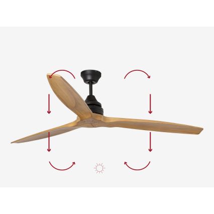 FARO 33718DC- Griestu ventilators ALO L koks/melna d. 152 cm + tālvadības pults