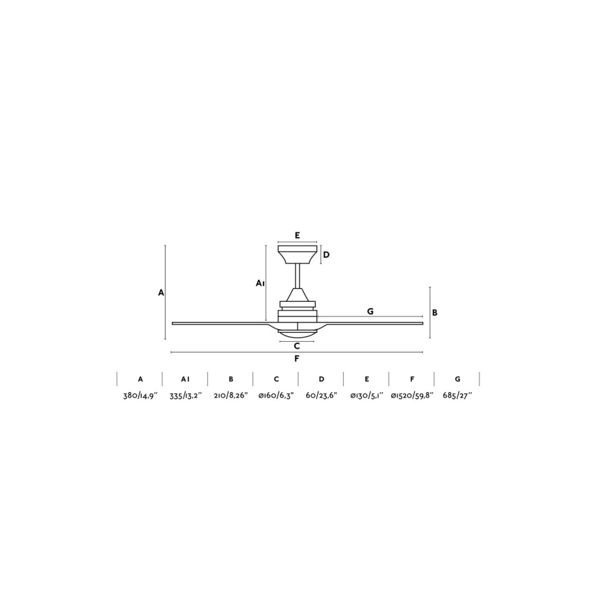 FARO 33719 - LED Griestu ventilators ALO LED/17W/230V