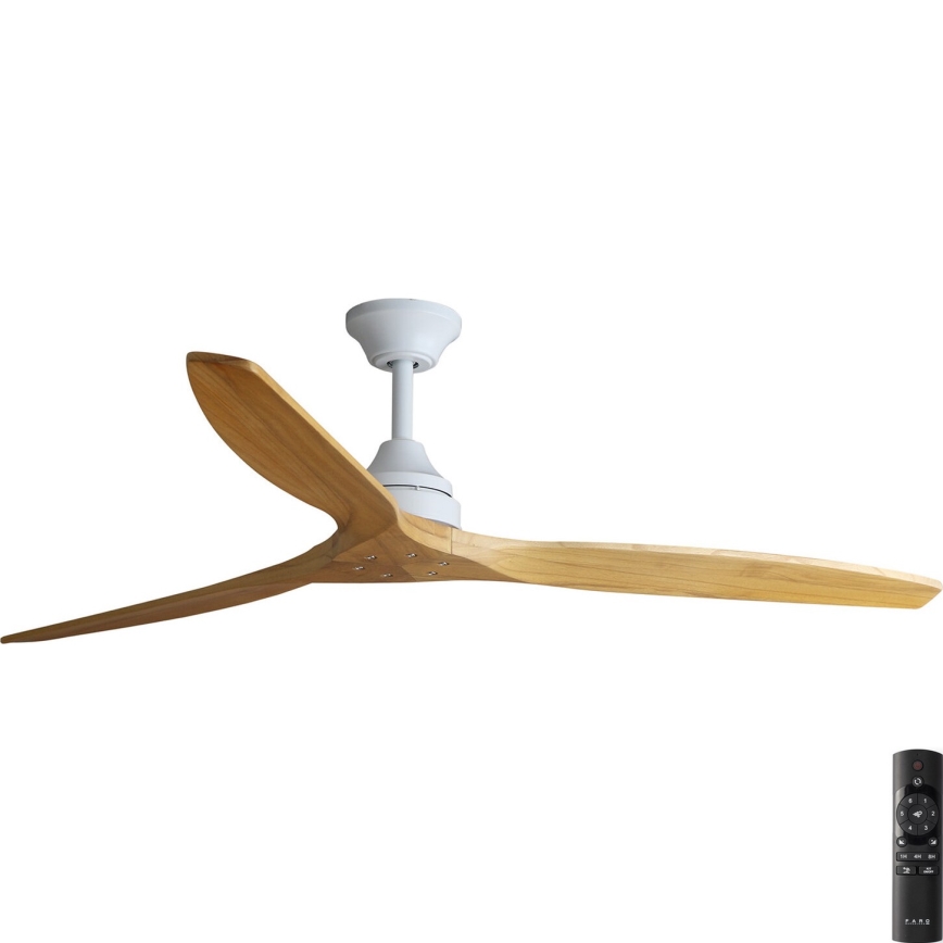 FARO 33728DC - Griestu ventilators ALO L koks/balta d. 152 cm + tālvadības pults