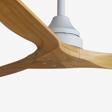 FARO 33728DC - Griestu ventilators ALO L koks/balta d. 152 cm + tālvadības pults