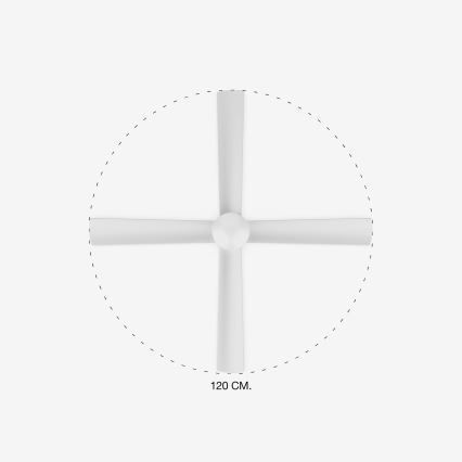 FARO 33756 - LED Griestu ventilators FRASER LED/16W/230V balta d. 120 cm + tālvadības pults