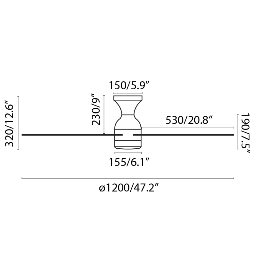 FARO 33756WT - LED Griestu ventilators FRASER XL LED/16W/230V balta d. 120 cm Wi-Fi Tuya + tālvadības pults