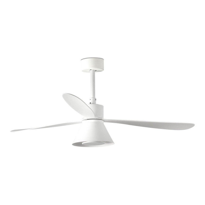 FARO 33760WT-22 - LED Aptumšojams griestu ventilators AMELIA L CONE LED/20W/230V 2700/3500/5000K balta d. 132 cm Wi-Fi Tuya + tālvadības pults