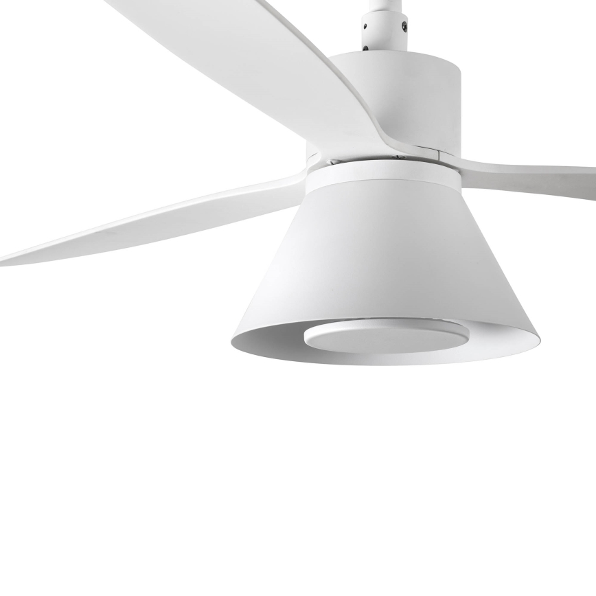 FARO 33760WT-22 - LED Aptumšojams griestu ventilators AMELIA L CONE LED/20W/230V 2700/3500/5000K balta d. 132 cm Wi-Fi Tuya + tālvadības pults