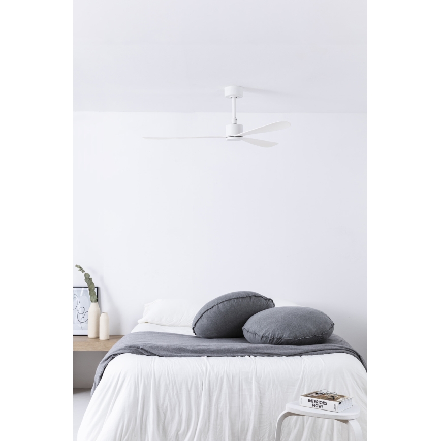 FARO 33760WT - Griestu ventilators AMELIA L balta d. 132 cm Wi-Fi Tuya + tālvadības pults