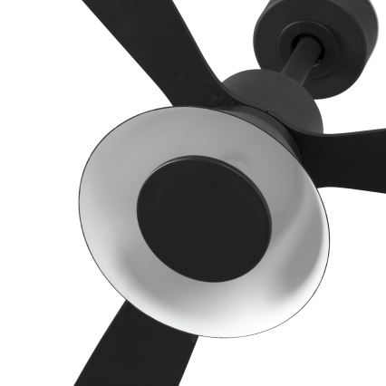 FARO 33761WT-23 - LED Aptumšojams griestu ventilators AMELIA L CONE LED/20W/230V 2700/3500/5000K melna d. 132 cm Wi-Fi Tuya + tālvadības pults