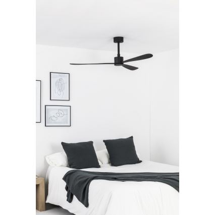 FARO 33761WT - Griestu ventilators AMELIA L melna d. 132 cm Wi-Fi Tuya + tālvadības pults