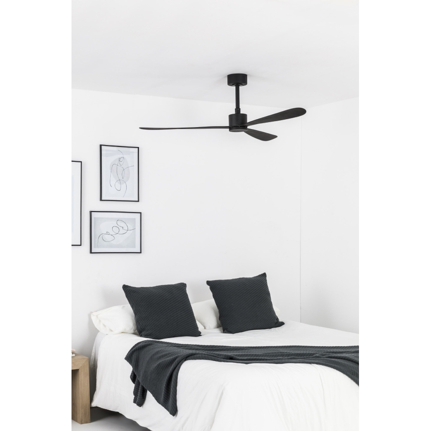 FARO 33761WT - Griestu ventilators AMELIA L melna d. 132 cm Wi-Fi Tuya + tālvadības pults