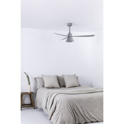 FARO 33762WT-24 - LED Aptumšojams griestu ventilators AMELIA L CONE LED/20W/230V 2700/3500/5000K pelēka d. 132 cm Wi-Fi Tuya + tālvadības pults