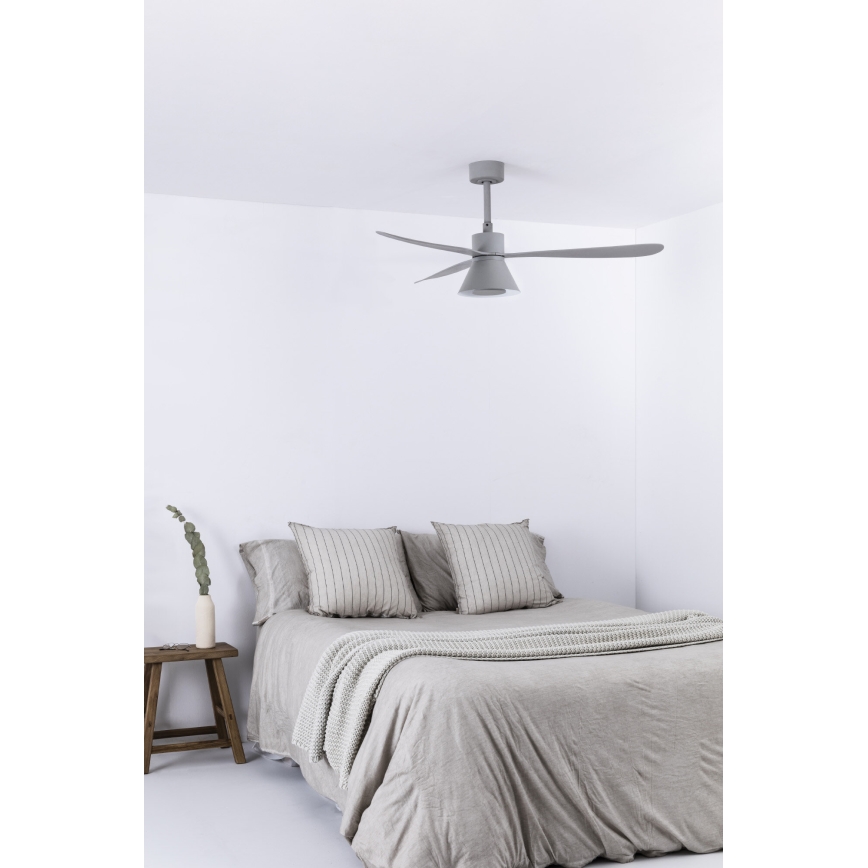 FARO 33762WT-24 - LED Aptumšojams griestu ventilators AMELIA L CONE LED/20W/230V 2700/3500/5000K pelēka d. 132 cm Wi-Fi Tuya + tālvadības pults