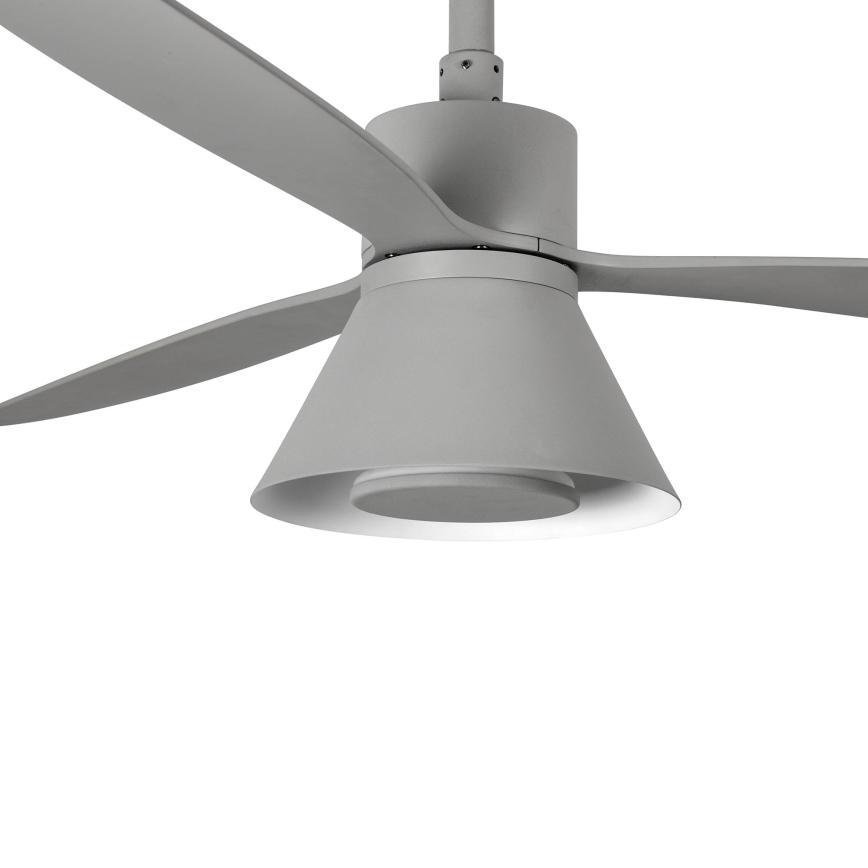 FARO 33762WT-24 - LED Aptumšojams griestu ventilators AMELIA L CONE LED/20W/230V 2700/3500/5000K pelēka d. 132 cm Wi-Fi Tuya + tālvadības pults