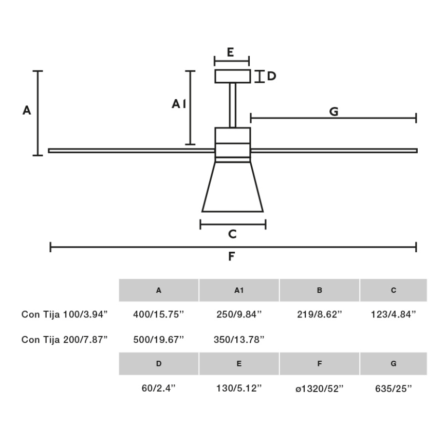 FARO 33762WT-24 - LED Regulējams griestu ventilators AMELIA L CONE LED/20W/230V 2700/3500/5000K pelēks pr. 132 cm Wi-Fi Tuya + tālvadības pults