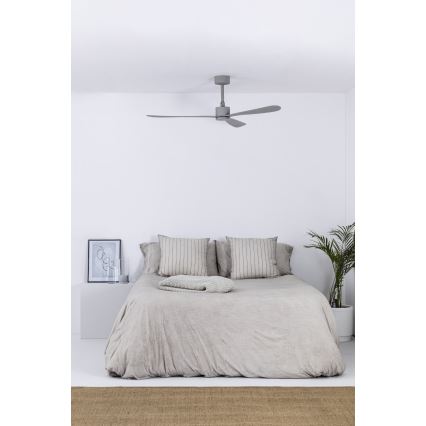 FARO 33762WT - Griestu ventilators AMELIA L pelēka d. 132 cm Wi-Fi Tuya + tālvadības pults
