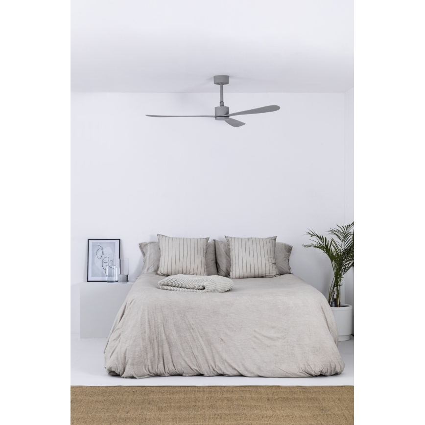 FARO 33762WT - Griestu ventilators AMELIA L pelēka d. 132 cm Wi-Fi Tuya + tālvadības pults