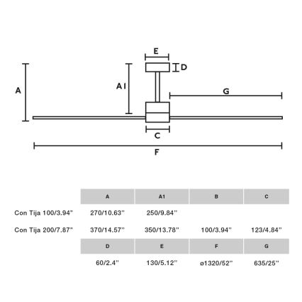 FARO 33762WT - Griestu ventilators AMELIA L pelēka d. 132 cm Wi-Fi Tuya + tālvadības pults