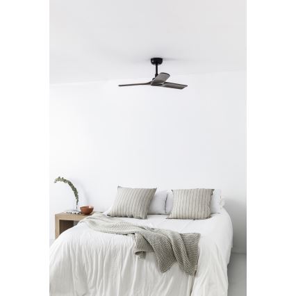 FARO 33806WT - Griestu ventilators HEYWOOD S koks/melna d. 90 cm Wi-Fi Tuya + tālvadības pults
